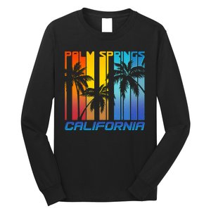 Cool Retro Palm Springs California  Long Sleeve Shirt