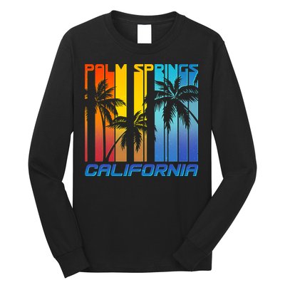 Cool Retro Palm Springs California  Long Sleeve Shirt