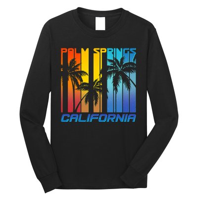 Cool Retro Palm Springs California  Long Sleeve Shirt