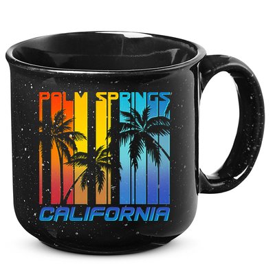 Cool Retro Palm Springs California  15oz Campfire Ceramic Mug