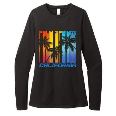 Cool Retro Palm Springs California  Womens CVC Long Sleeve Shirt