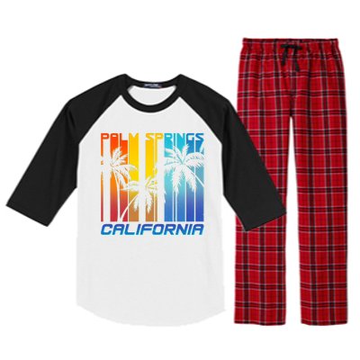 Cool Retro Palm Springs California  Raglan Sleeve Pajama Set