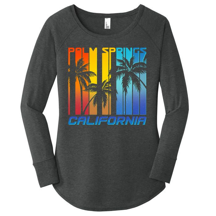 Cool Retro Palm Springs California  Women's Perfect Tri Tunic Long Sleeve Shirt