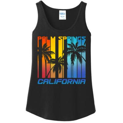 Cool Retro Palm Springs California  Ladies Essential Tank