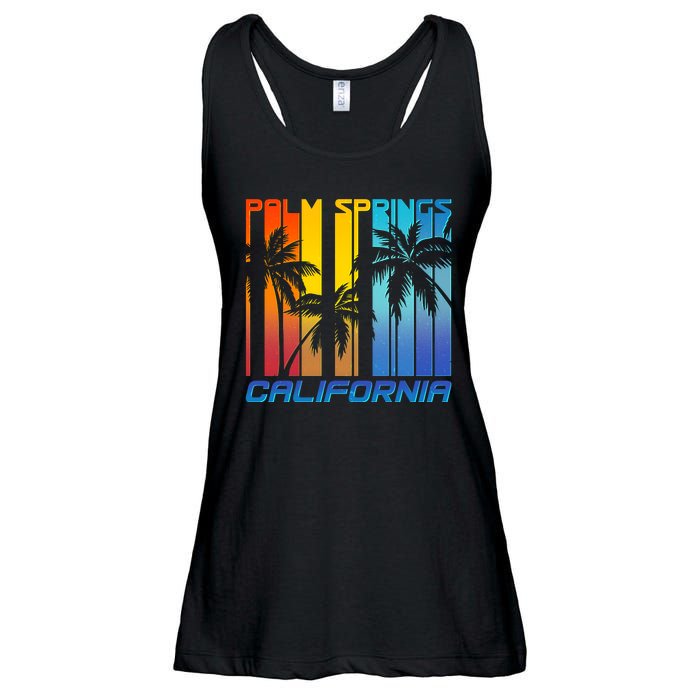 Cool Retro Palm Springs California  Ladies Essential Flowy Tank