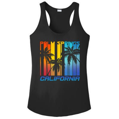 Cool Retro Palm Springs California  Ladies PosiCharge Competitor Racerback Tank