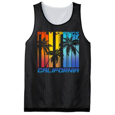 Cool Retro Palm Springs California  Mesh Reversible Basketball Jersey Tank