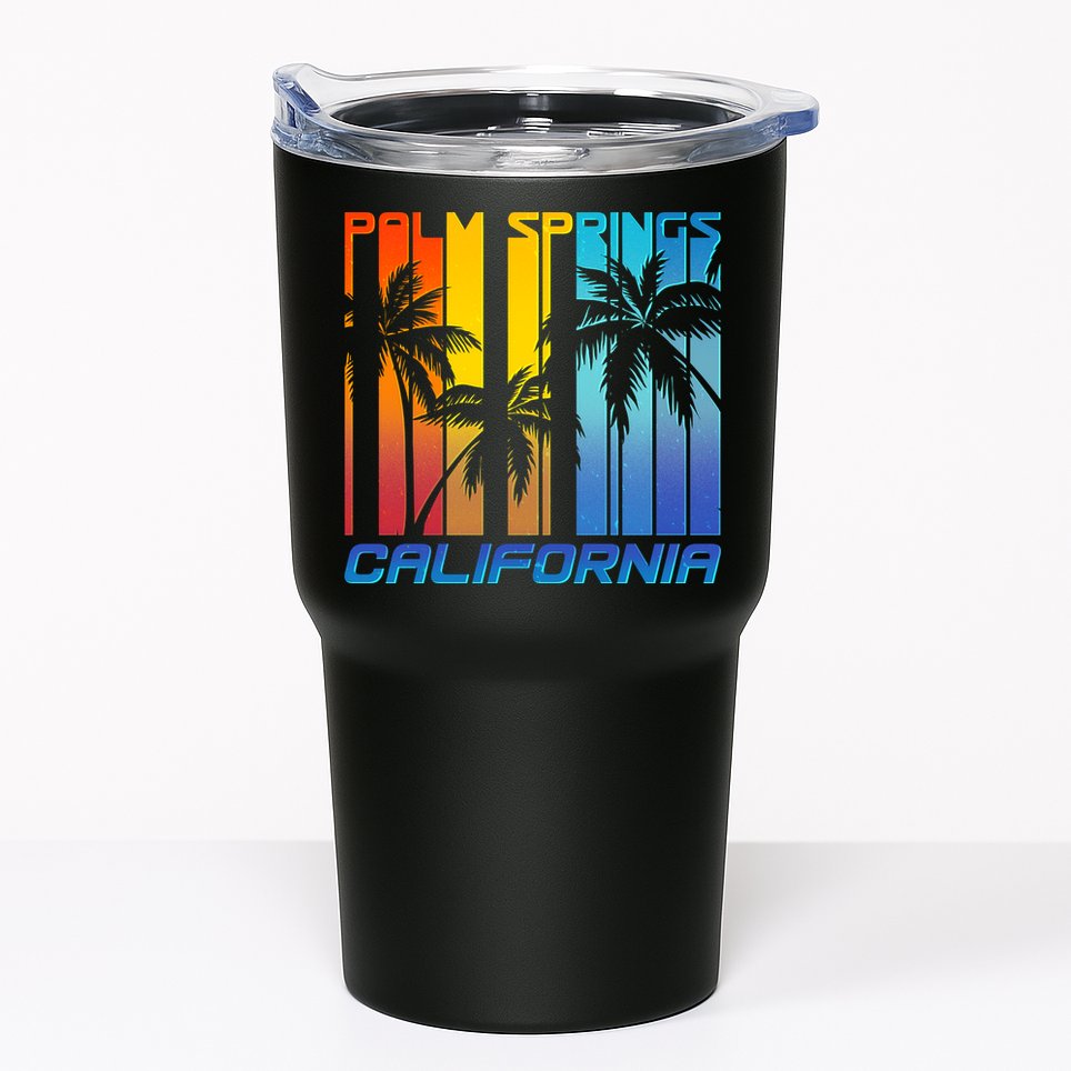 Cool Retro Palm Springs California  Tumbler