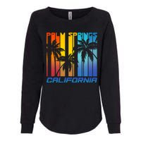 Cool Retro Palm Springs California  Womens California Wash Sweatshirt