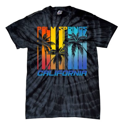 Cool Retro Palm Springs California  Tie-Dye T-Shirt