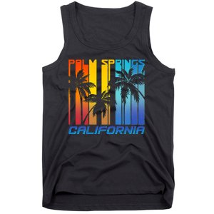 Cool Retro Palm Springs California  Tank Top