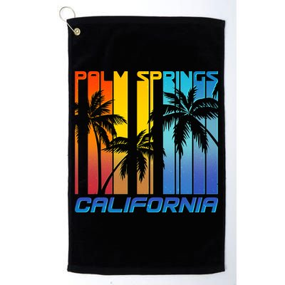 Cool Retro Palm Springs California  Golf Towel
