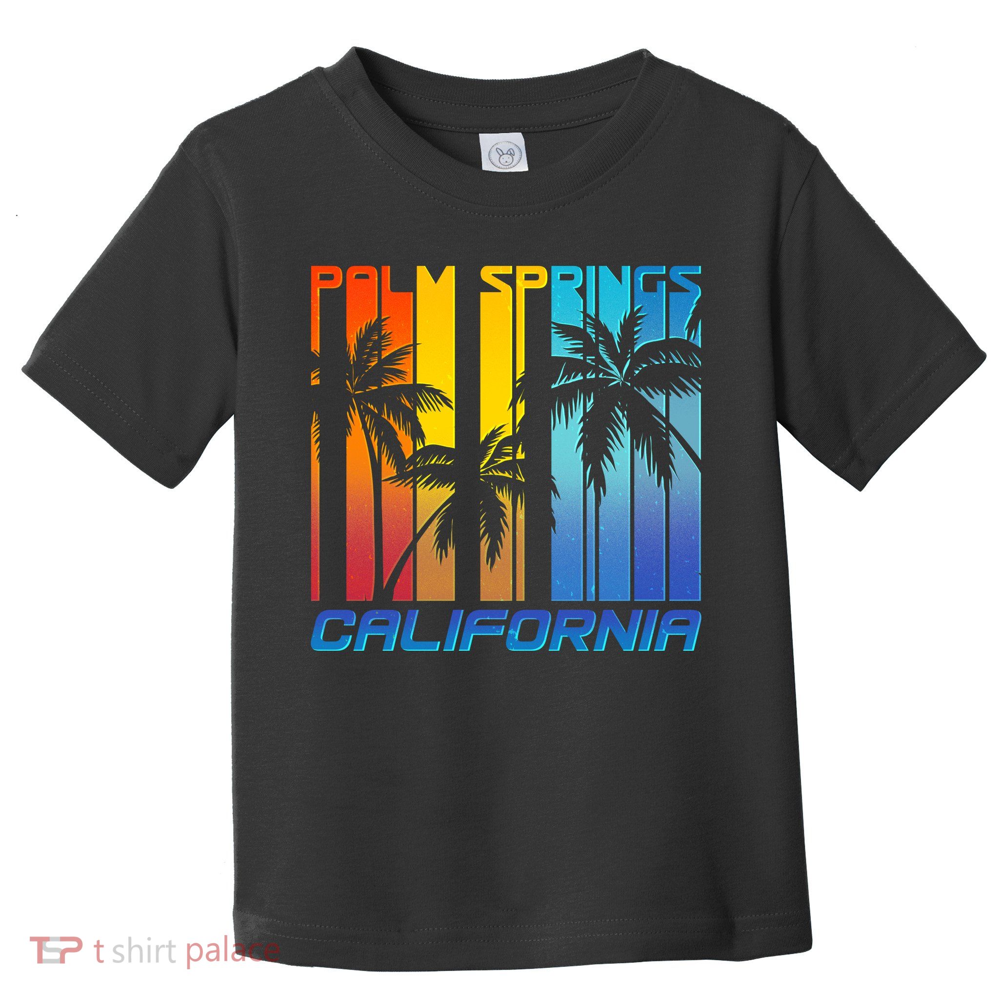 Cool Retro Palm Springs California  Toddler T-Shirt