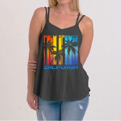 Cool Retro Palm Springs California  Women's Strappy Tank