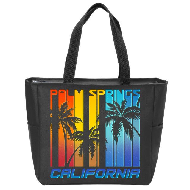 Cool Retro Palm Springs California  Zip Tote Bag