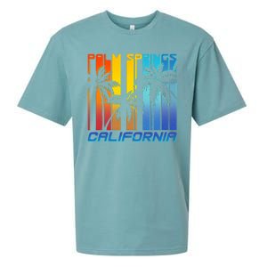 Cool Retro Palm Springs California  Sueded Cloud Jersey T-Shirt