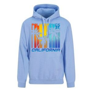 Cool Retro Palm Springs California  Unisex Surf Hoodie