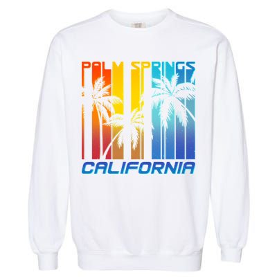 Cool Retro Palm Springs California  Garment-Dyed Sweatshirt