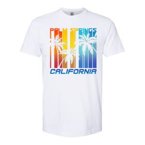 Cool Retro Palm Springs California  Softstyle CVC T-Shirt