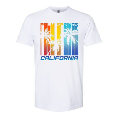 Cool Retro Palm Springs California  Softstyle CVC T-Shirt