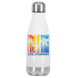 Cool Retro Palm Springs California  Stainless Steel Insulated Water Bottle