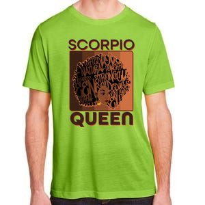 Cool Retro Scorpio Queen Afro Woman Adult ChromaSoft Performance T-Shirt