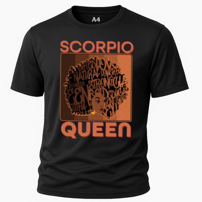 Cool Retro Scorpio Queen Afro Woman Performance Shirt
