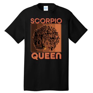 Cool Retro Scorpio Queen Afro Woman Tall T-Shirt