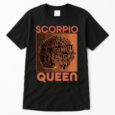 Cool Retro Scorpio Queen Afro Woman Tall T-Shirt