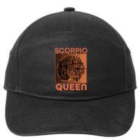 Cool Retro Scorpio Queen Afro Woman 7-Panel Snapback Hat