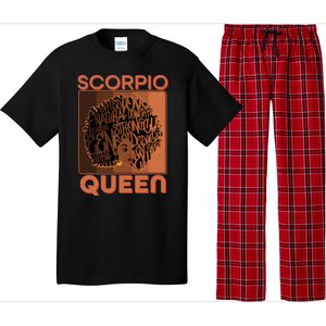 Cool Retro Scorpio Queen Afro Woman Pajama Set