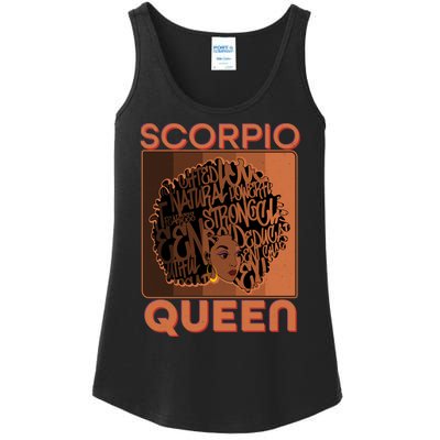 Cool Retro Scorpio Queen Afro Woman Ladies Essential Tank