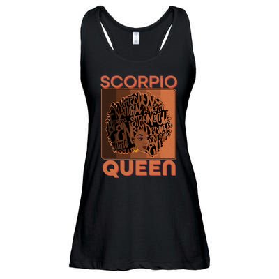 Cool Retro Scorpio Queen Afro Woman Ladies Essential Flowy Tank