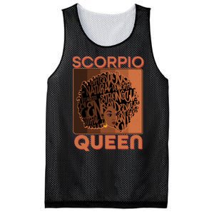 Cool Retro Scorpio Queen Afro Woman Mesh Reversible Basketball Jersey Tank