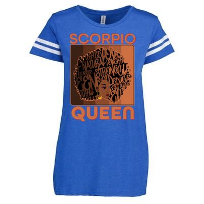 Cool Retro Scorpio Queen Afro Woman Enza Ladies Jersey Football T-Shirt