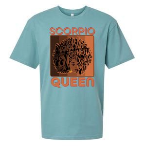 Cool Retro Scorpio Queen Afro Woman Sueded Cloud Jersey T-Shirt