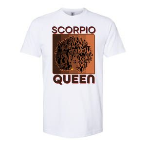 Cool Retro Scorpio Queen Afro Woman Softstyle CVC T-Shirt