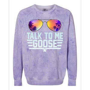 Cool Retro Talk To Me Goose Colorblast Crewneck Sweatshirt