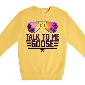 Cool Retro Talk To Me Goose Premium Crewneck Sweatshirt