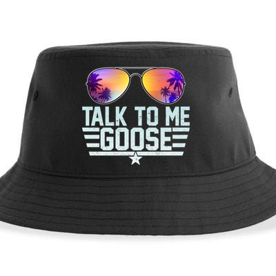 Cool Retro Talk To Me Goose Sustainable Bucket Hat