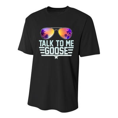 Cool Retro Talk To Me Goose Youth Performance Sprint T-Shirt