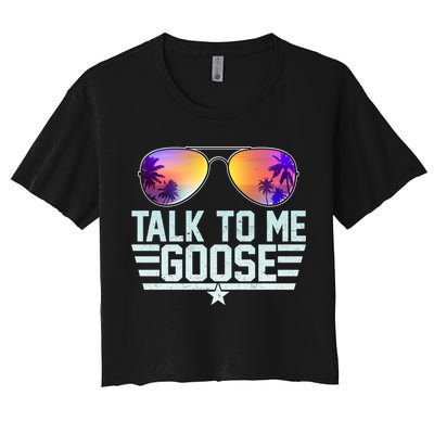 Cool Retro Talk To Me Goose Crop Top