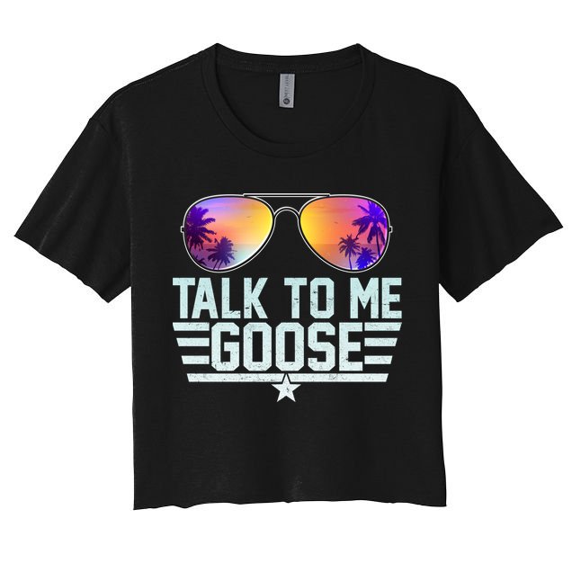 Cool Retro Talk To Me Goose Crop Top