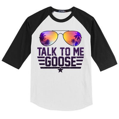 Cool Retro Talk To Me Goose Kids Colorblock Raglan Jersey