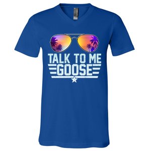 Cool Retro Talk To Me Goose V-Neck T-Shirt