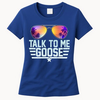 Cool Retro Talk To Me Goose Womens T-Shirt