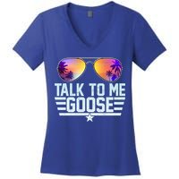 Cool Retro Talk To Me Goose Women's V-Neck T-Shirt