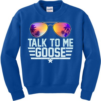 Cool Retro Talk To Me Goose Kids Sweatshirt