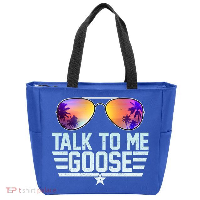 Cool Retro Talk To Me Goose Zip Tote Bag