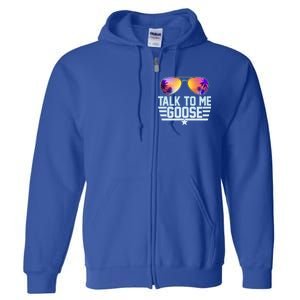 Cool Retro Talk To Me Goose Full Zip Hoodie